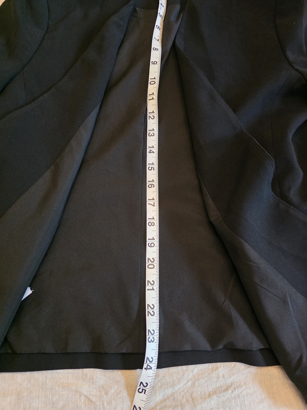LOFT Black Open-Front Collarless Blazer - Picture 7 of 9